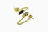 Ameya अमेय | Onyx | Ohrstecker mit Kette | 18K Vermeil Vergoldung